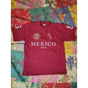 Vintage Streetwise T-Shirt Men's Med Red Mexico Jersey Pony Logo Y2K 90s